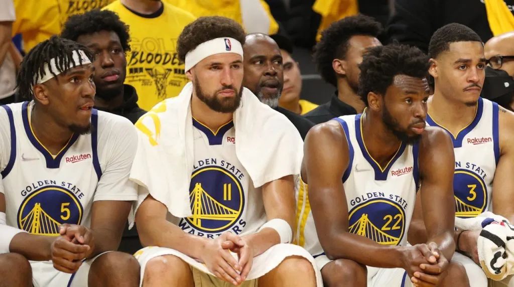 Looney, Thompson, Wiggins y Poole. (Foto: Getty Images)