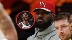 El nuevo jugador de Lakers, LeBron James y Luka Doncic.