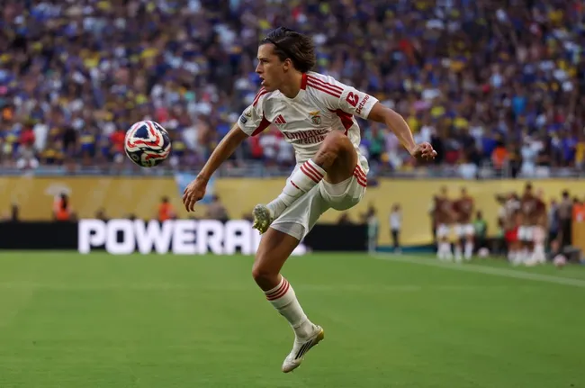 Álvaro Carreras en Benfica vs. Boca (GETTY IMAGES)