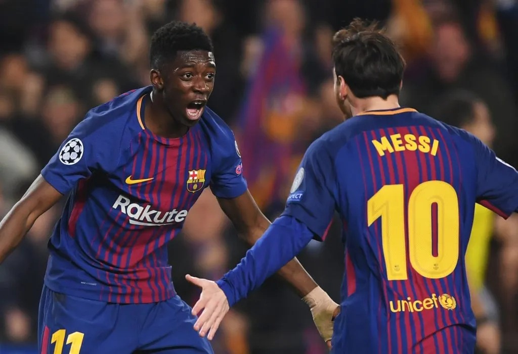 Dembelé y Messi en sus tiempos en el Barcelona [Foto: Getty]