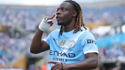 Jeremy Doku festeja su gol contra Juventus, en la fecha 3 del Mundial de Clubes.