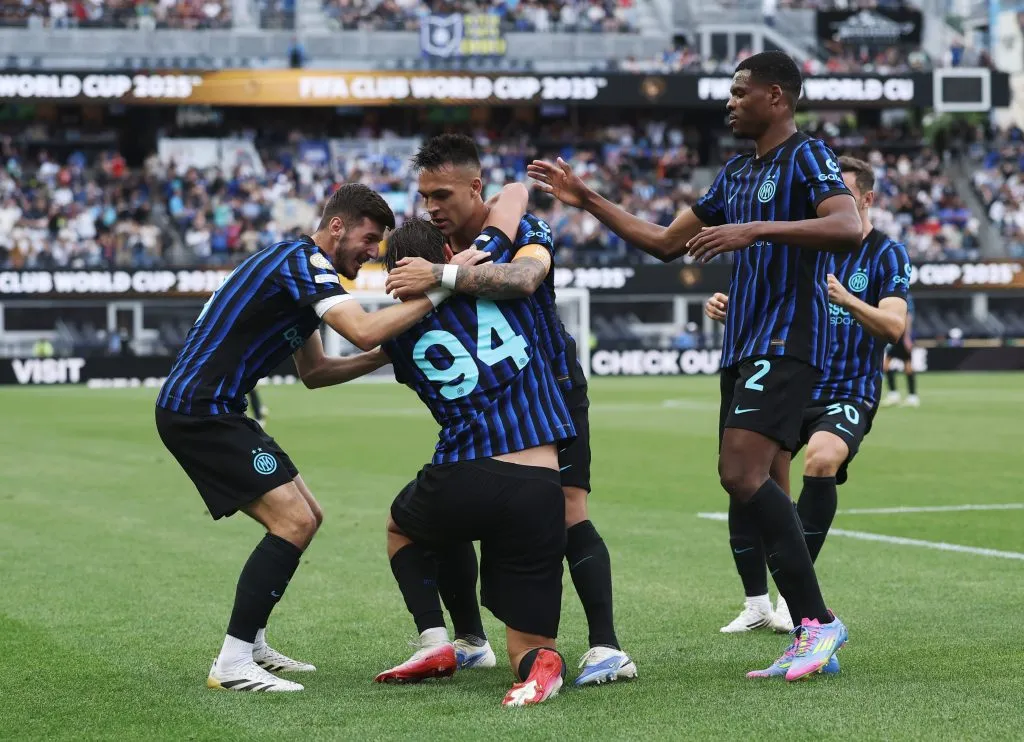 Inter de Milán celebra en la victoria contra River Plate (GETTY IMAGES)