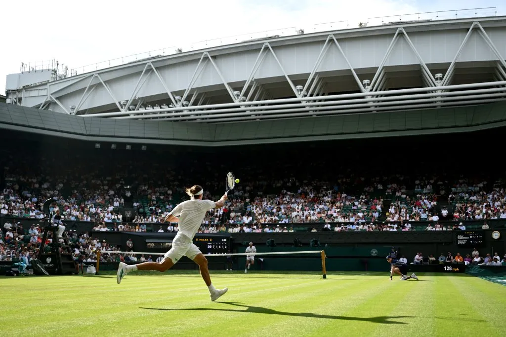 El alemán Zverev, que este martes fue eliminado de Wimbledon (Getty).