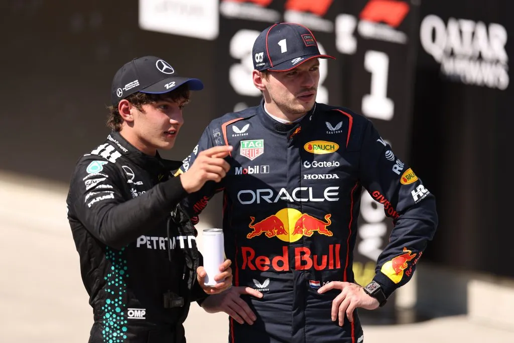Kimi Antonelli y Max Verstappen podrían convertirse en compañeros de equipo (GETTY IMAGES)