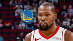 El logo de Warriors y Kevin Durant.