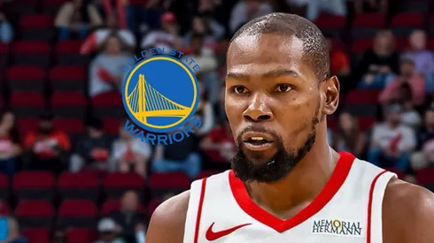 El logo de Warriors y Kevin Durant.