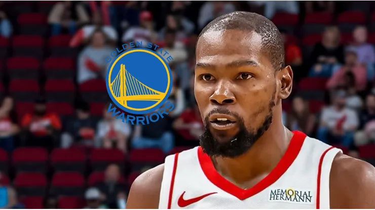 El logo de Warriors y Kevin Durant.