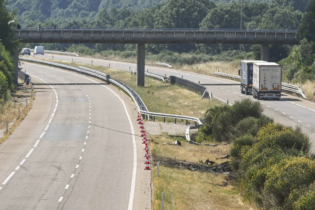 Diogo Jota y su hermano André Silva se accidentaron en la carretera A-52 de Zamora, España, el pasado jueves. (Getty Images)