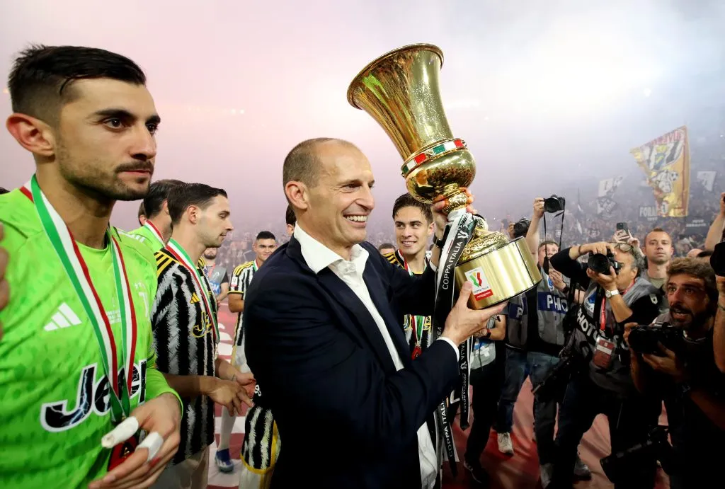 Massimiliano Allegri ganó la Coppa Italia con Juventus en 2024 (Getty Images)