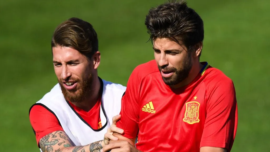Sergio Ramos y Gerard Pique son los protagonistas más soñados por Ibai para una Velada del Año. (GETTY IMAGES)
