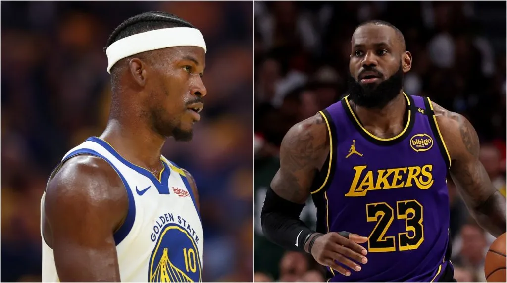 Jimmy Butler y LeBron James. (Foto: Getty Images)