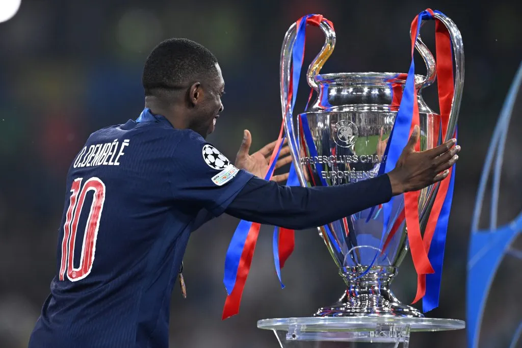 Ousmane Dembélé campeón de la Champions League (Getty Images)