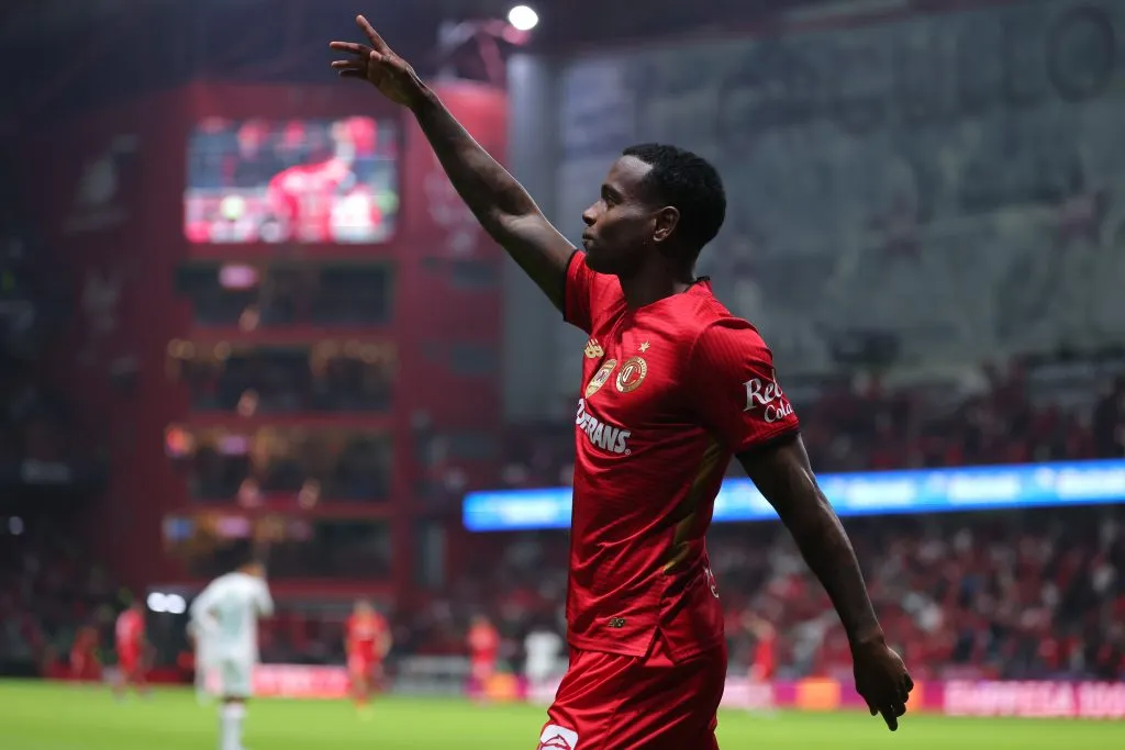 Helinho anotó un doblete en la victoria de Toluca ante Santos por 4-2. (Imago7)