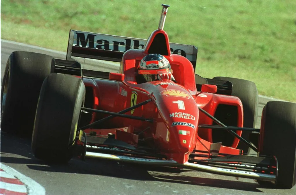 Michael Schumacher en el Gran Premio de Argentina en 1996 (Getty Images)