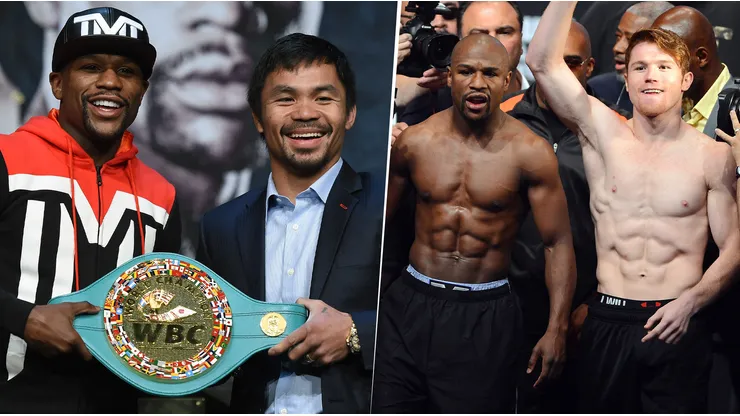 Manny Pacquiao y Canelo Álvarez cobraron fortunas vs. Floyd Mayweather.