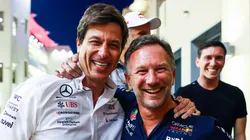 Toto Wolff y Christian Horner abrazados