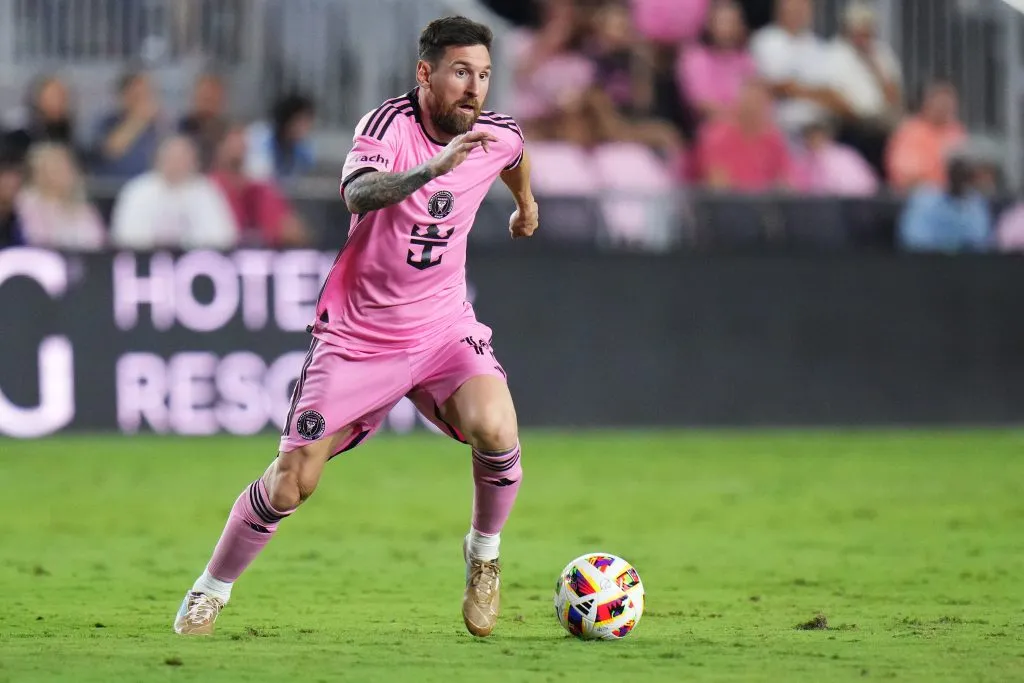 Lionel Messi en el partido que se implementó por primera vez la ‘Messi Cam’ (Getty Images)