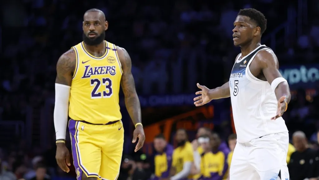 Anthony Edwards superó muy fácil a los Lakers de LeBron James en la postemporada. (GETTY IMAGES)