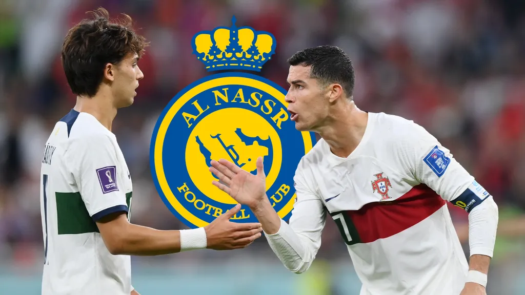 Joao Félix y Cristiano Ronaldo se reúnen en Al-Nassr (GETTY IMAGES)