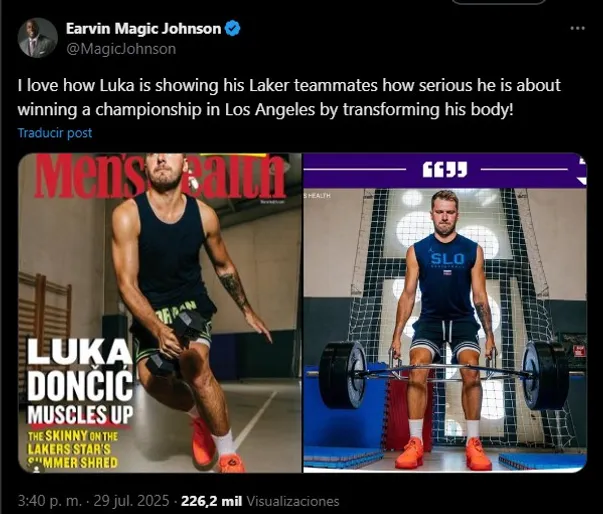 Reacción de Magic al cambio físico de Doncic