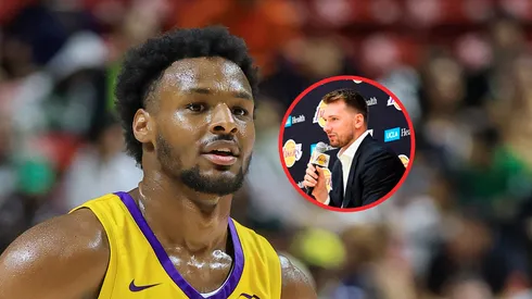 Bronny James y Luka Doncic.