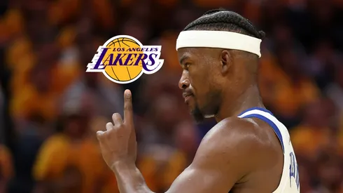 Logo de Lakers y Jimmy Butler.