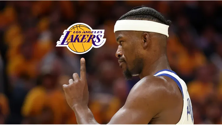 Logo de Lakers y Jimmy Butler.
