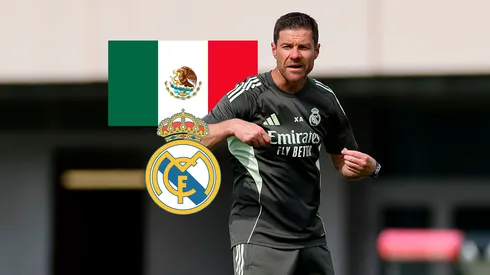 Xabi Alonso en el entrenamiento de Real Madrid