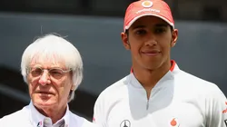 Bernie Ecclestone y Lewis Hamilton en 2009