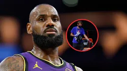 LeBron James y un empleado de la NBA.
