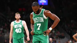 Jaylen Brown, cabizbajo con Boston Celtics