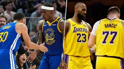 Comparación de valores entre Golden State Warriors y Los Angeles Lakers