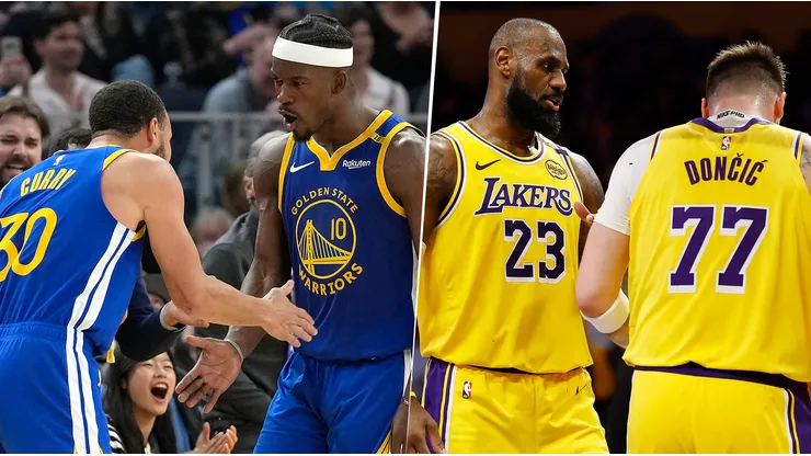 Comparación de valores entre Golden State Warriors y Los Angeles Lakers