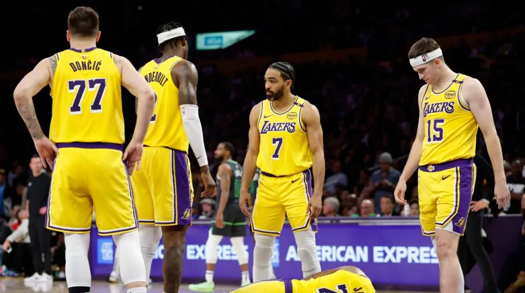 Jugadores de Los Angeles Lakers. (Foto: Getty Images)