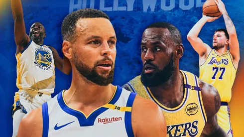 Draymond Green, Stephen Curry, LeBron James y Luka Doncic.