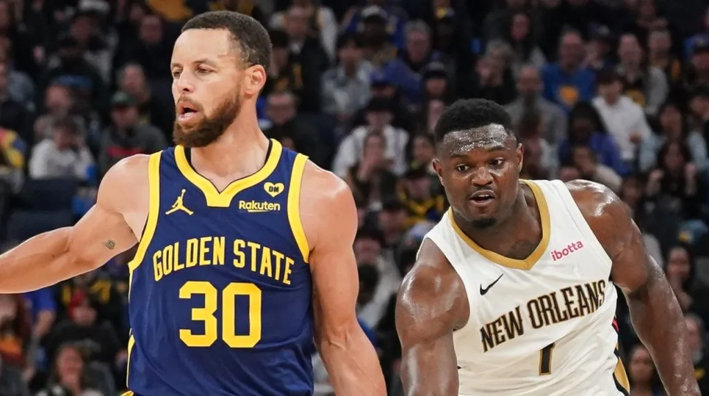 Stephen Curry y Zion Williamson. (Foto: Getty Images)