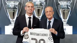 Franco Mastantuono en su presentación con Real Madrid