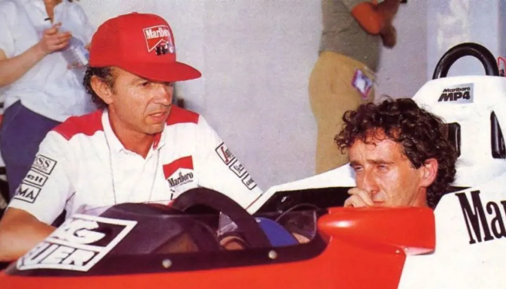 Joaquín Ramírez Fernández y Alain Prost