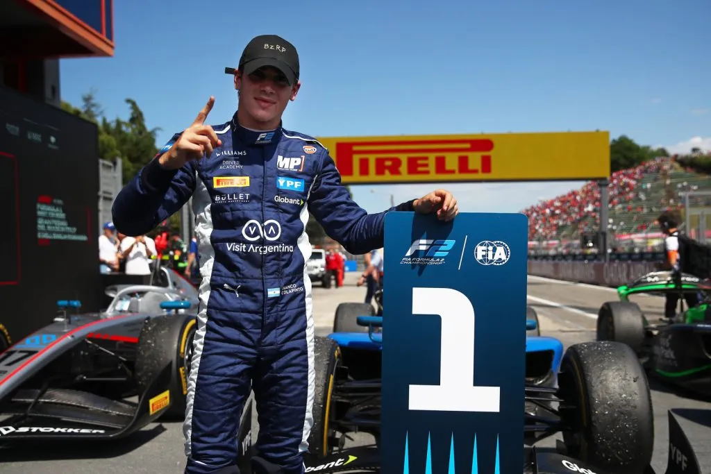 Franco Colapinto, luego de ganar la Sprint de Imola en F2