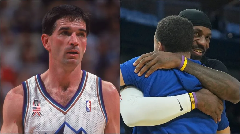 John Stockton, LeBron James y Stephen Curry. (Foto: Getty Images)
