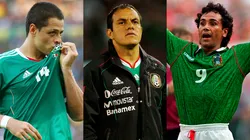 Cuauhtémoc Blanco, Chicharito Hernández y Hugo Sánchez