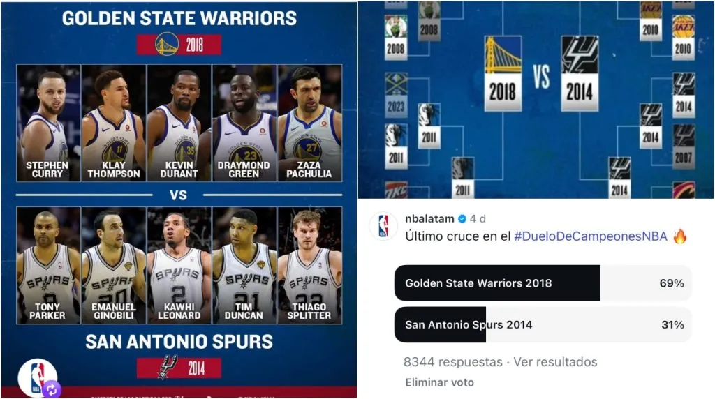 Duelo de campeones. (Instagram/ @nbalatam)