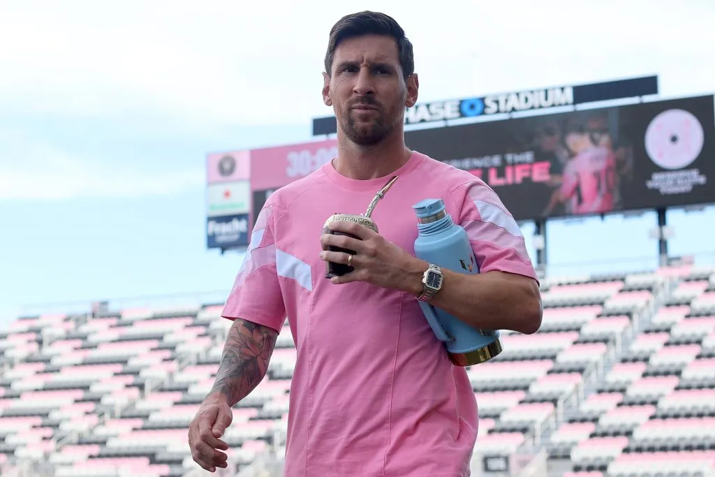 Messi llegó al Chase Stadium pero será suplente [Foto: Getty]