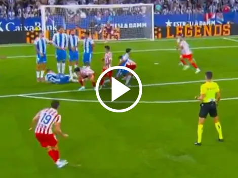 Julián Álvarez puso en ventaja Atlético de Madrid ante Espanyol con un golazo de tiro libre