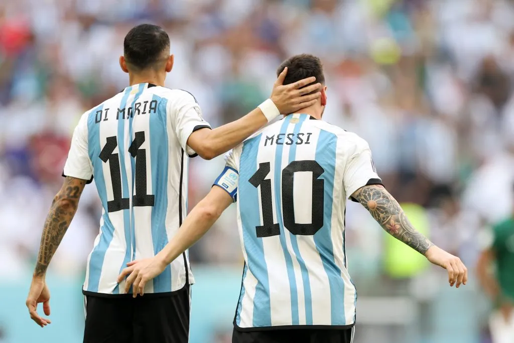 Lionel Messi y Ángel Di María fueron la grandes referencias de Argentina en el Mundial de Qatar 2022. [Fotos: Getty Images]