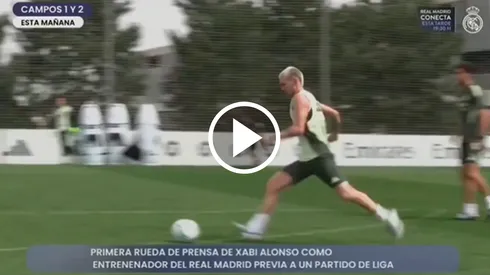 Franco Mastantuono marcó un golazo en el entrenamiento de Real Madrid
