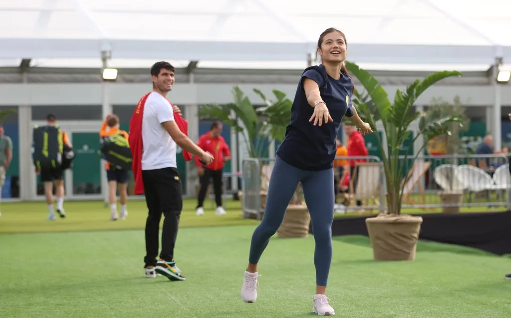 Carlos Alcaraz y Emma Raducanu juegan juntos el dobles mixto del US Open (Getty Images)