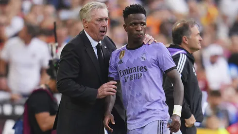 Carlo Ancelotti y Vinícius Jr en su época en Real Madrid