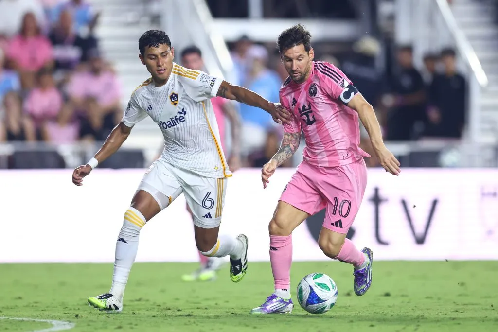 Lionel Messi en el partido del sábado ante LA Galaxy (Getty Images)