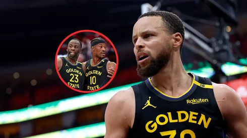 Draymond Green, Jimmy Butler y Stephen Curry.